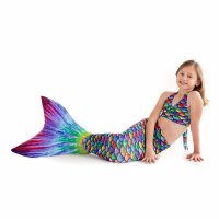 Meerjungfrauenflosse Hawaiian Rainbow M mit Monoflosse lavender und Kostüm