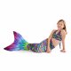 Meerjungfrauenflosse Hawaiian Rainbow M mit Monoflosse lavender Kostüm und Bikini