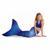 Meerjungfrauenflosse Ocean Deep JS mit Monoflosse blau und Kostüm und Bikini