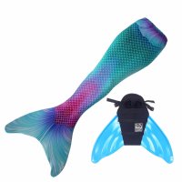 Mermaid Tail Magic Ariel JS with monofin turquoise and tail